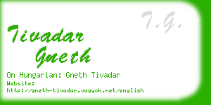 tivadar gneth business card